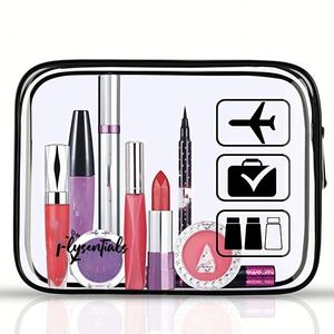 For Custom Travel PVC <b>Makeup</b> Storage Organizer <b>Transparent</b> Cosmetic <b>Bag</b> Fashionable Zipper Closure for Organizer Model - Product Image 2