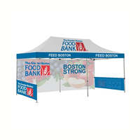 Tente pliante pop-up en toile imperméable de haute qualité 10x20 pour extérieur, avec structure en acier, idéale pour salons professionnels et événements, impression de logo personnalisée 3x3