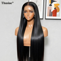 Venta al por mayor Raw Vietnamita Cabello Humano Hueso Recto Pelucas HD Encaje Frontal Peluca de Cabello Humano Glueless Hueso Recto Pelucas para Mujeres Negras
