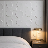 Panneau mural 3D en PVC, rond, gaufré, effet miroir doré, plusieurs couleurs au choix, style scandinave nordique, vente en gros usine