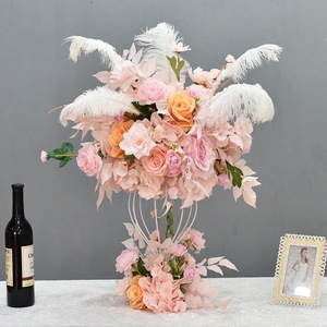 Centro <span class=keywords><strong>de</strong></span> <span class=keywords><strong>Mesa</strong></span> <span class=keywords><strong>de</strong></span> Flores Artificiales Mixtas, Arreglo Floral <span class=keywords><strong>de</strong></span> Rosas, Peonías e Hortensias <span class=keywords><strong>de</strong></span> Seda <span class=keywords><strong>en</strong></span> Jarrón <span class=keywords><strong>de</strong></span> Vidrio para Centro <span class=keywords><strong>de</strong></span> <span class=keywords><strong>Mesa</strong></span> <span class=keywords><strong>de</strong></span> Boda - Product Image 1