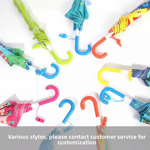 <span class=keywords><strong>Parapluie</strong></span> droit pour enfants avec logo personnalisé, sûr et rond, avec baleines en fibre de verre résistantes au vent, imperméable en PVC et protection UV, idéal pour les cadeaux - Product Image 3