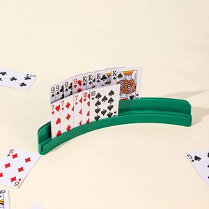 Plastic Four Color Curved Eco-Friendly Poker Card <b>Holder</b> Table Game Egg Board Game Card Inserting Device Creative - Product Image 2