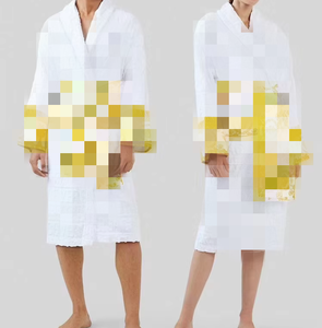 Accappatoio da <span class=keywords><strong>Donna</strong></span> di Lusso in Puro Cotone Jacquard <span class=keywords><strong>Pigiama</strong></span> Allure con Chiusura a Vita Elasticizzata Termico per uno Stile Estivo Notturno - Product Image 6