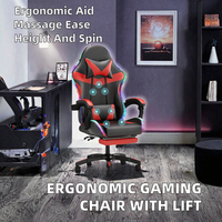 Fauteuil de massage ergonomique personnalisé de haute qualité, fauteuil de jeu au design traditionnel, pivotant à 360°, avec vérin à gaz à 3 positions, accoudoirs 2D en métal