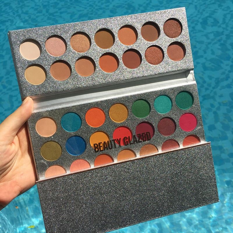 BEAUTY GLAZED 63 оттенка стойкие пигментные тени для век легкая Косметика Матовые Тени для век Палитра