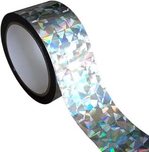 Cinta repelente <span class=keywords><strong>de</strong></span> pájaros <span class=keywords><strong>de</strong></span> 2,5 cm para Control <span class=keywords><strong>de</strong></span> aves <span class=keywords><strong>de</strong></span> plagas <span class=keywords><strong>de</strong></span> <span class=keywords><strong>frutas</strong></span> para jardín, cinta reflectante <span class=keywords><strong>de</strong></span> doble cara para asustar pájaros, Ideal para valla - Product Image 1