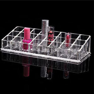 New <b>Clear</b> Acrylic Nail Polish <b>Display</b> Rack Organizer Makeup Stand with 60 Bottle Capacity - Product Image 1