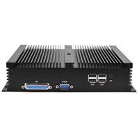 Mini PC Industrial sin Ventilador I7-8550U, 2*LAN Gigabit, 6 COM, Pantalla Triple 4K, DDR4 64GB, Compatible con Win10/11, Linux, Escritorio Integrado