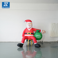 Modelo Inflable Personalizado de Santa Claus para Decoración Navideña en Exteriores