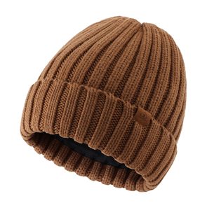 BSCI OEM nhà máy unisex Mũ mùa đông ấm thả Beanie đan mũ với lót - Product Image 6
