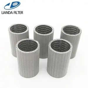Sintered Filter 1 2 5 10 20 30 40 50 Micron Sintered Wire Mesh Particle Screen Filter Tube