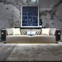 Italienische Luxushäuser individuelle Möbel minimalistische moderne Ledersofas Luxus große Einheiten Wohnzimmer mit Pull-Points