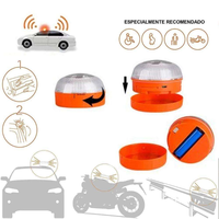 Luz de Advertencia para Automóvil LED Blanca y Amarilla de Emergencia Magnética, Recargable por USB, Multiusos, V16, para Seguridad Vial