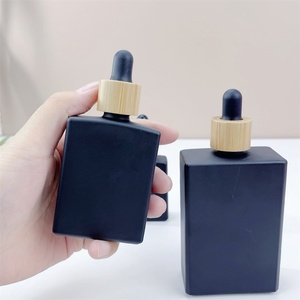 Stock clear 15ml 30ml 50ml 100ml Transparent Flat Shoulder Cylinder Square Glass <b>Dropper</b> <b>Bottle</b> With Silver <b>Dropper</b> Cap - Product Image 5