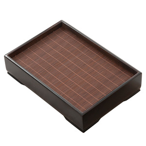 Small bamboo tea tray for home use, quick-draining, portable tea table. Factory direct, bulk discounts available. - Product Image 2