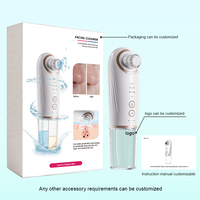 Limpiador de Poros Eléctrico Recargable por USB, Herramienta para Eliminar Puntos Negros, Extractor de Comedones, 4 Cabezales, Spa Facial en Casa, Terapia Fría/Caliente