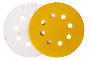 PMS 125毫米5英寸黄色圆形氧化铝砂纸砂盘砂盘 - Product Image 3