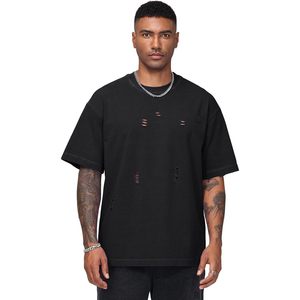 T-shirt ample et ample à manches courtes pour homme, streetwear vintage, coton ample, 220g, manches courtes - Product Image 3