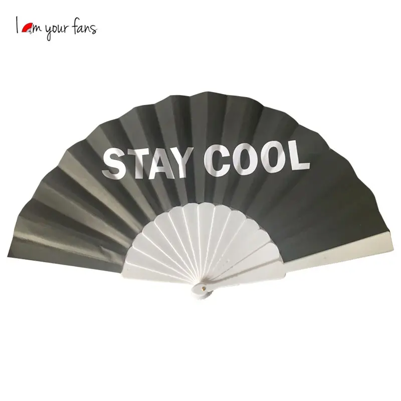 Personalizado Tecido De Seda Personalizado Papel Plástico Mão Fan Impressão Folding Hand Fan Artesanato Decorativo