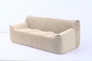 Replica del Divano Moderno Cinna <span class=keywords><strong>Sandra</strong></span>, Divano Curvo Imbottito Premium per Soggiorno e Hotel - Product Image 4