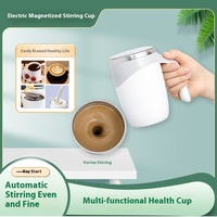 Mug à café électrique rotatif magnétique automatique moderne en acier inoxydable 304, jetable, isolation thermique pour usage professionnel au bureau