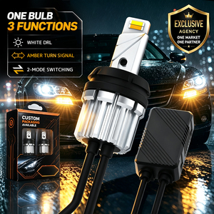 Lampadina LED G-VIEW 1156 per Indicatori di Direzione P21W 7440 W21W 3156, Luce Diurna Bicolore Bianca e Gialla, Luce di Parcheggio 10-18V 1500 - Product Image 1