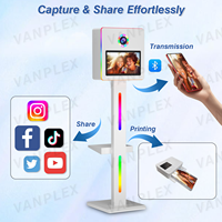 Cabina de Fotos con Pantalla Táctil Espejo de 15.6 Pulgadas, Modelo 2026 |   Espejo Mágico para Bodas |   Cámara DSLR + Impresión Instantánea + Wi-Fi + Bluetooth