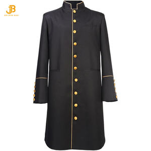 Trajes de clérigo unisex, vestimenta eclesiástica de poliéster con cuello redondo y manga larga, trajes de iglesia en venta. - Product Image 1