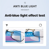 Lunettes photochromiques sans monture durables pour hommes, bloquant la lumière bleue, pour jeux sur ordinateur, protection solaire, pêche, intérieur/extérieur 2026