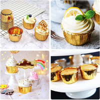 Cuisson Muffin Cupcake Tasses Emballage Jetable Double Face En Aluminium Feuille Rouleau Bouche Papier Tasse