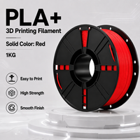 Filamen PLA+ Merah Bersertifikasi ISO 1.75mm Ketahanan Tinggi PLA Plus Bahan Habis Pakai Printer 3D 1kg untuk Pencetakan FDM