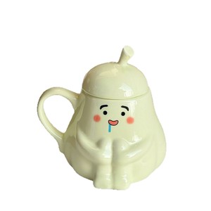 Tazza in Ceramica INS Embrace Pear, Divertente e Pratica Tazza da Bere con Coperchio, Regalo di Compleanno per Fidanzate, Tazza da Caffè - Product Image 4