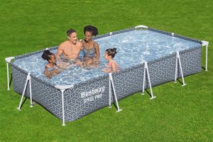 Bestway 561FT 561FV 561FUE Steel Pro Rectangle Above Ground <strong>Pool</strong> Set 3.66 m X 2.01 m X 66 cm Swimming <strong>Pool</strong> - Product Image 4