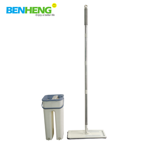 Juego de fregona mágica de secado automático y exprimidor BENHENG, fregona plana de lavado a <span class=keywords><strong>mano</strong></span> gratis barata, cabezal cuadrado de poste de acero, Cubo de limpieza de gran oferta - Product Image 5
