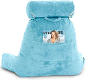 Respaldo para Cama, Soporte Lumbar Cómodo para Leer y Ver Televisión, Almohada con Brazos y Bolsillos - Product Image 4