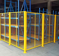 Pagar Kawat Baja Anti Karat Modular Warna Kuning untuk Keamanan Mesin, Pengaman Robot Bengkel, Pembatas Gudang, Bebas Biaya