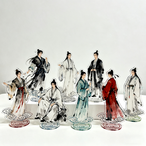Ensemble de personnages anciens en acrylique personnalisés; Personnages de robe traditionnelle pour affichage décoratif et pièces d'art de collection - Product Image 1