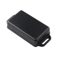 Caja de plástico eléctrica negra pequeña, caja de conexiones de plástico para montaje en pared, caja de Control de Pcb Diy, caja de plástico Abs, 61*36*15mm
