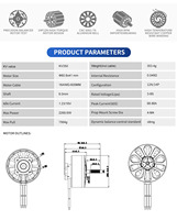 Moteur Brushless Outrunner Haute Performance Flashhobby 350KV 500KV A5215 3S 8S 12N14P Longue Portée 13-15 pouces pour Avions RC FPV et Robots