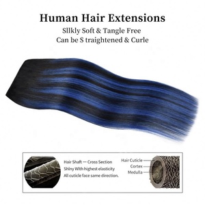 Extensions à clips 100% cheveux humains vierges Remy du Cambodge, effet naturel, volume complet, double trame machine - Product Image 4