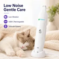 Tondeuse Électrique Portable pour Poils d'Animaux avec Lumière d'Inspection UV, Faible Bruit, USB-C, pour Chats et Chiens, Usage Domestique, Coffret Cadeau