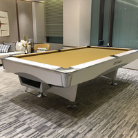 Table de billard d'extérieur professionnelle Sdais Model 4G 8ft/9ft avec pare-chocs Accura, design pliable multifonctionnel, en cuir, pour snooker et billard
