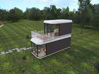 Villa mobile préfabriquée de luxe maison modulaire système de contrôle intelligent cadre en acier léger maison préfabriquée unité modulaire mobile