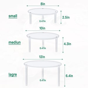 Nhà Máy Bán Buôn Và Tùy Chỉnh 3-Mảnh Hiển Thị Đứng Cho Cốc Giấy Món Tráng Miệng Bánh <span class=keywords><strong>Pizza</strong></span> <span class=keywords><strong>Acrylic</strong></span> Bánh Đứng - Product Image 2