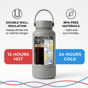 Ready Ship 700ml <b>Double</b> <b>Wall</b> Vacuum Insulated Stainless Steel Sports Water Bottle BPA Free Leak-Proof 12-24hr Thermal - Product Image 2