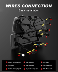 Pour <span class=keywords><strong>Chevrolet</strong></span> <span class=keywords><strong>Silverado</strong></span> 03-06, accessoires Chevy, pare-chocs avant, ensemble de phares, phares à LED avec feux de jour/clignotants - Product Image 4