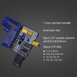 Wieldmaster 24 Trong 1 Công Cụ Thiết Lập Nói Chung Hộ Gia Đình Tay Công Cụ Kit Ổ Cắm Cờ Lê Công Cụ Thiết Lập Với Nhựa Hộp Công Cụ Lưu Trữ Trường Hợp - Product Image 2