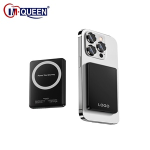 M-Queen Custom <b>Mini</b> Ultra Slim Portable Power Bank 4000mAh Fast Charging Wireless Magnetic 22.5W Output Li-Polymer Battery - Product Image 1