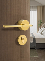 Poignée de porte intérieure en laiton noir de style moderne, électro-plaquée, pour portes en bois, usage domestique, garantie de 5 ans, vente directe d'usine